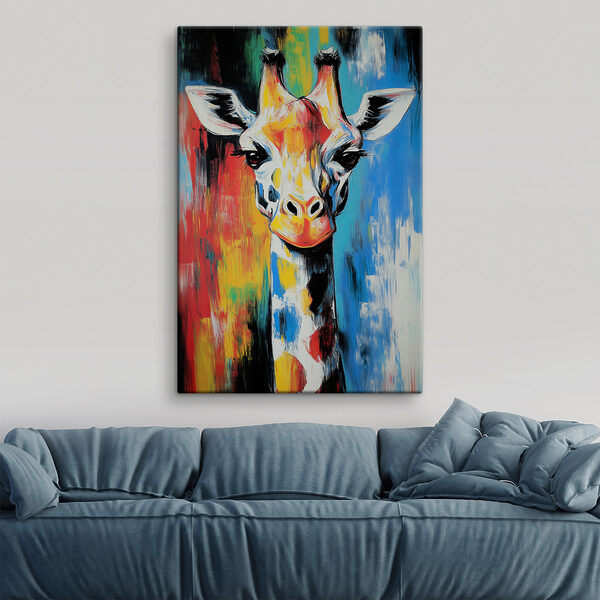 Peinture d'une girafe Tableaux Peinture d'une girafe