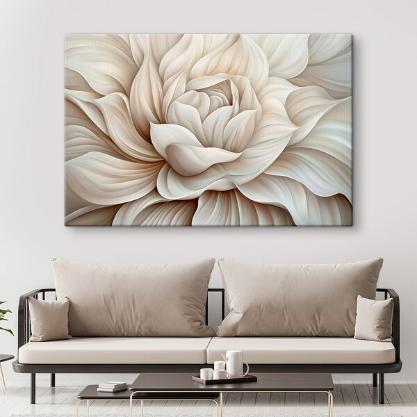 D'élégants tourbillons dans une floraison crémeuse Tableaux D'élégants tourbillons dans une floraison crémeuse