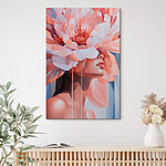 Tableaux Femme avec des fleurs sur la tête