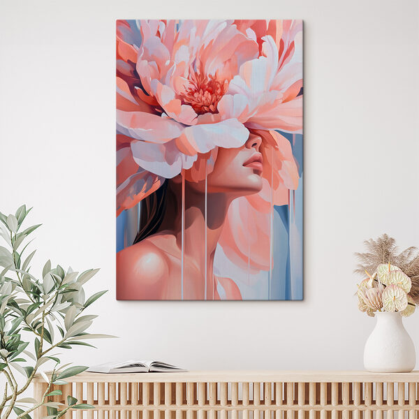 Femme avec des fleurs sur la tête Tableaux Femme avec des fleurs sur la tête