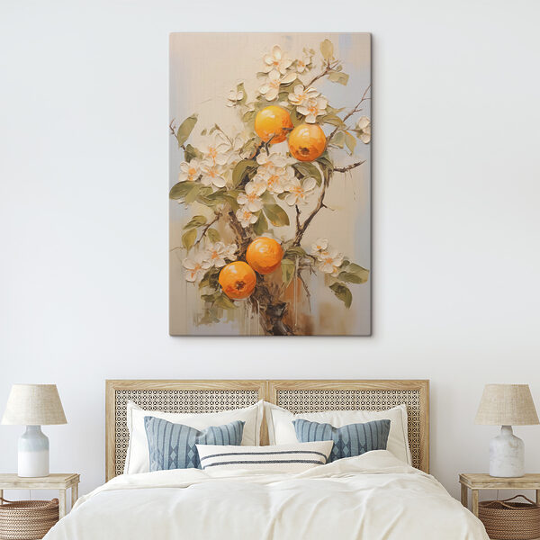 Peinture d'oranges et de fleurs Tableaux Peinture d'oranges et de fleurs