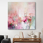 Tableaux Peinture de fleurs sur une surface blanche