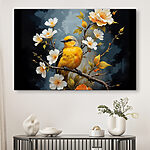 Tableaux Oiseau sur une branche avec des fleurs