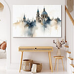 Tableaux Bâtiment avec dômes et ciel blanc