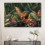 Tableaux Oiseau assis sur une fleur