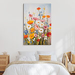 Tableaux Peinture de fleurs sur un mur