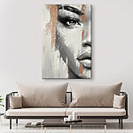 Tableaux Visage de femme avec une tache de peinture