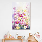 Tableaux Peinture de fleurs dans un champ