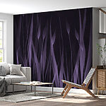 Papier peint Herbe violette avec lignes blanches
