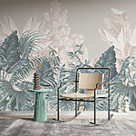 Papier peint Sérénité tropicale dans les tons pastel