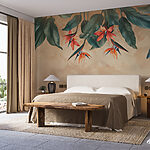 Papier peint Danse florale sur fond de toile