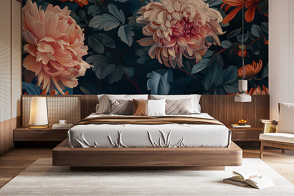Des fleurs de mystère et de grâce Papier peint Des fleurs de mystère et de grâce