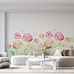 Papier peint Aquarelle de fleurs