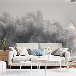 Papier peint Groupe de fleurs sur fond blanc