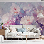 Papier peint Groupe de fleurs sur fond blanc
