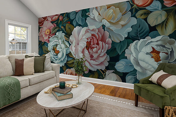 Des fleurs dans de superbes tons pastel Papier peint Des fleurs dans de superbes tons pastel