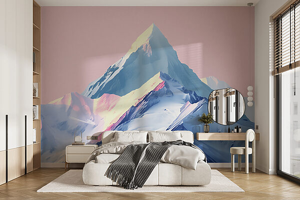 Montagne enneigée Papier peint Montagne enneigée