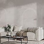 Papier peint Lignes blanches sur fond gris