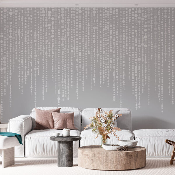 Fond gris et blanc avec des points Papier peint Fond gris et blanc avec des points