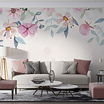 Papier peint Aquarelle de fleurs
