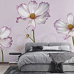Papier peint Groupe de fleurs blanches