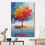 Tableaux Canvas prints Painting of a colorful tree