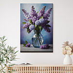 Tableaux Canvas prints Vase with purple flowers