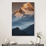 Tableaux Canvas prints Mountain range with snow on top