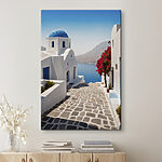 Tableaux Canvas prints White buildings with a blue dome and a blue roof