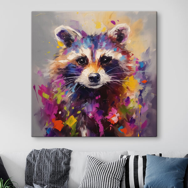 Peinture d'un raton laveur Tableaux Peinture d'un raton laveur