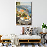 Tableaux Table avec fruits et vue sur l'océan