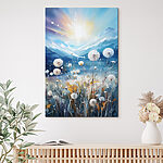 Tableaux Peinture d'un champ de pissenlits