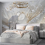 Papier peint Les pétales baisés par la rosée brillent de mille feux