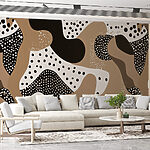 Papier peint Art abstrait dans les tons de terre