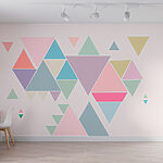 Papier peint Groupe de triangles de différentes couleurs
