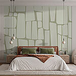 Papier peint Rectangles blancs sur fond clair
