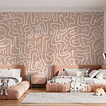 Papier peint Motifs de lignes et de formes