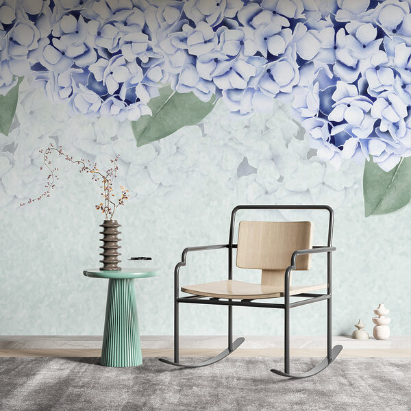 Groupe de fleurs blanches avec des feuilles vertes Papier peint Groupe de fleurs blanches avec des feuilles vertes
