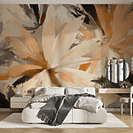 Papier peint Fleurs du coucher de soleil sous forme abstraite.