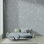 Papier peint Branches blanches avec des feuilles