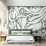 Papier peint Motif blanc et gris