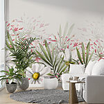Papier peint Toile "Soft Blooms Grace Tranquil" (fleurs douces)