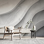 Papier peint Mur de marbre blanc avec lignes