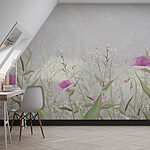 Papier peint Fleurs délicates dans des tons pastel doux
