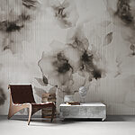 Papier peint Danse florale abstraite en monochrome