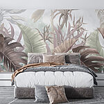 Papier peint Mélange tropical de textures naturelles