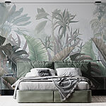 Papier peint Groupe de feuilles tropicales