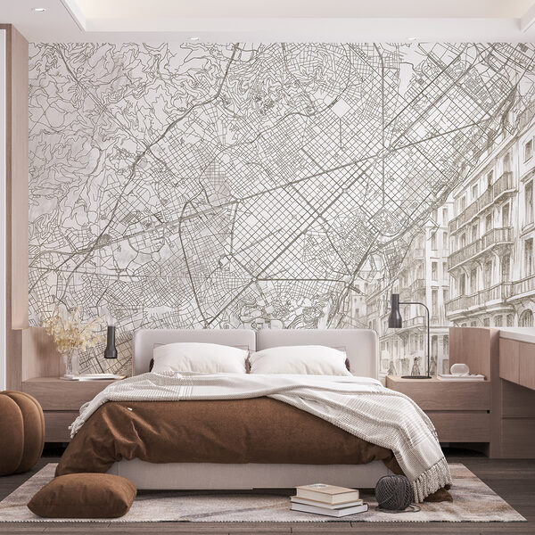 Papier peint Carte d'une ville