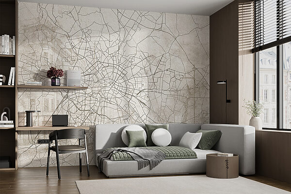 Papier peint Carte d'une ville