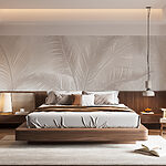 Papier peint Groupe de plumes sur fond blanc